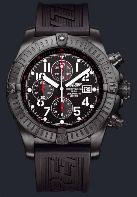 breitling super avenger blacksteel chronograph replica|breitling super avenger bezel.